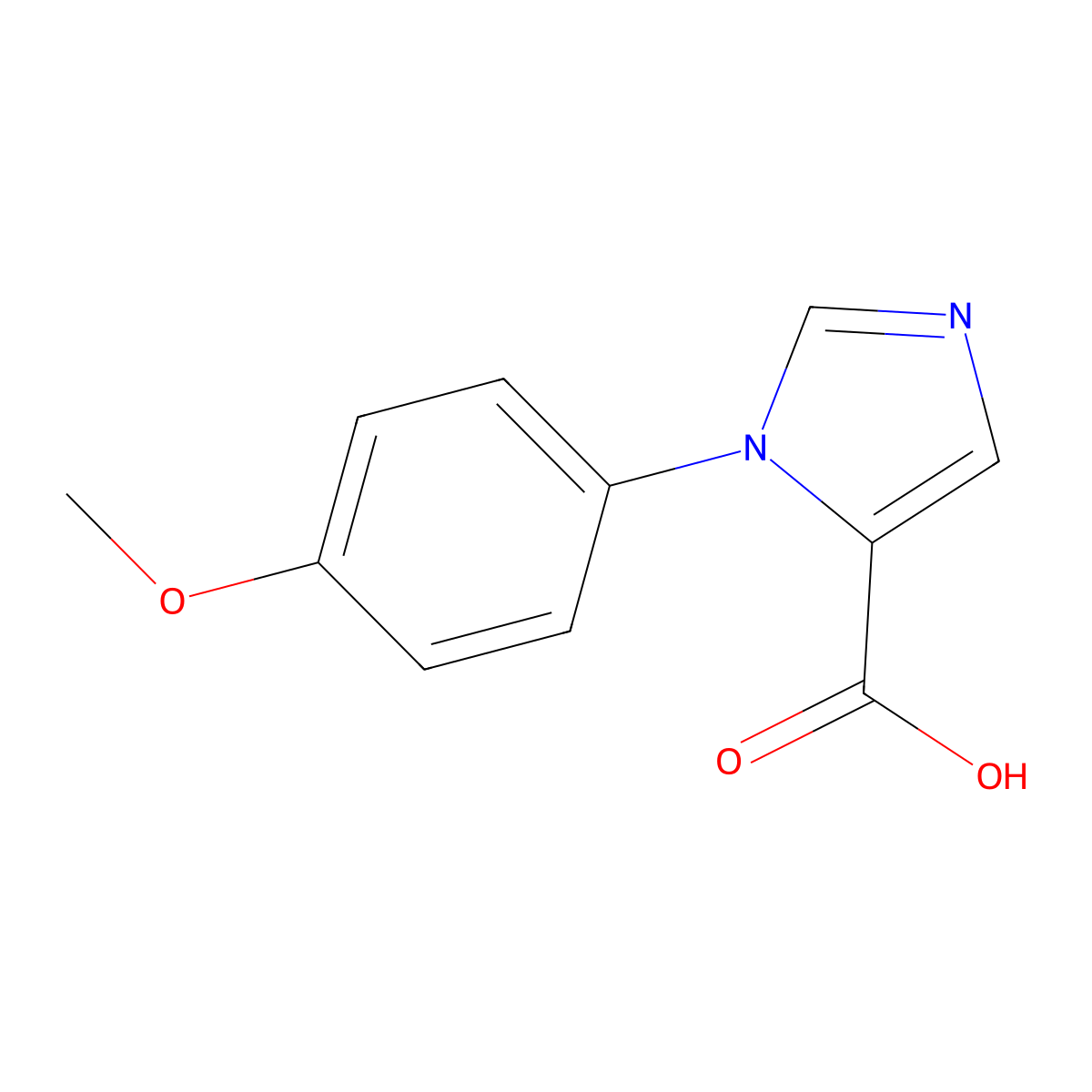 1-(4-Methoxyphenyl)-1H-imidazole-5-carboxylic acid molecular structure, CAS 1713163-54-2