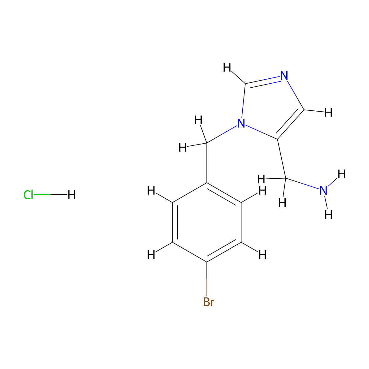 [1-(4-Bromobenzyl)-1H-imidazol-5-yl]methanamine hydrochloride molecular structure, CAS 1713164-05-6