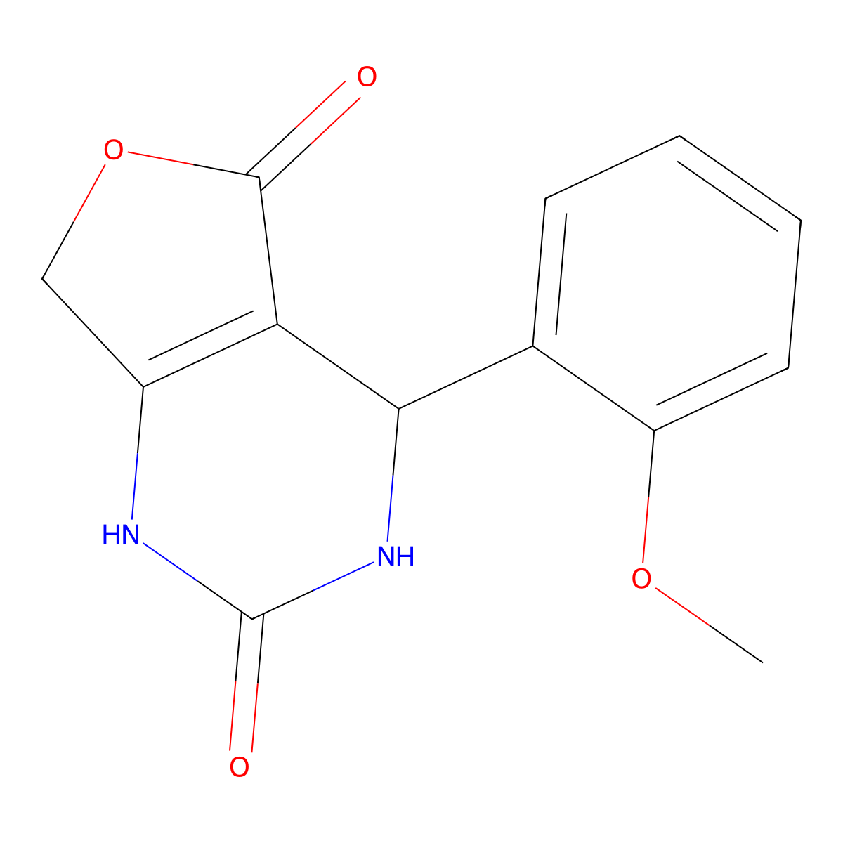 4-(2-Methoxyphenyl)-3,4-dihydrofuro[3,4-d]pyrimidine-2,5(1H,7H)-dione molecular structure, CAS 1713173-99-9