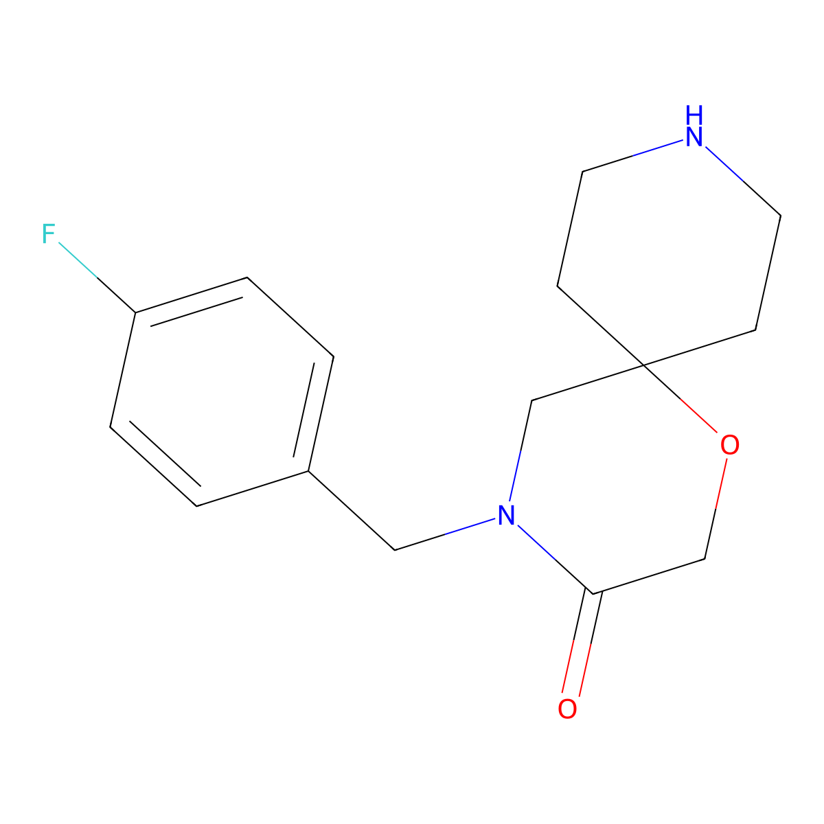 4-(4-Fluorobenzyl)-1-oxa-4,9-diazaspiro[5.5]undecan-3-one molecular structure, CAS 1713174-19-6