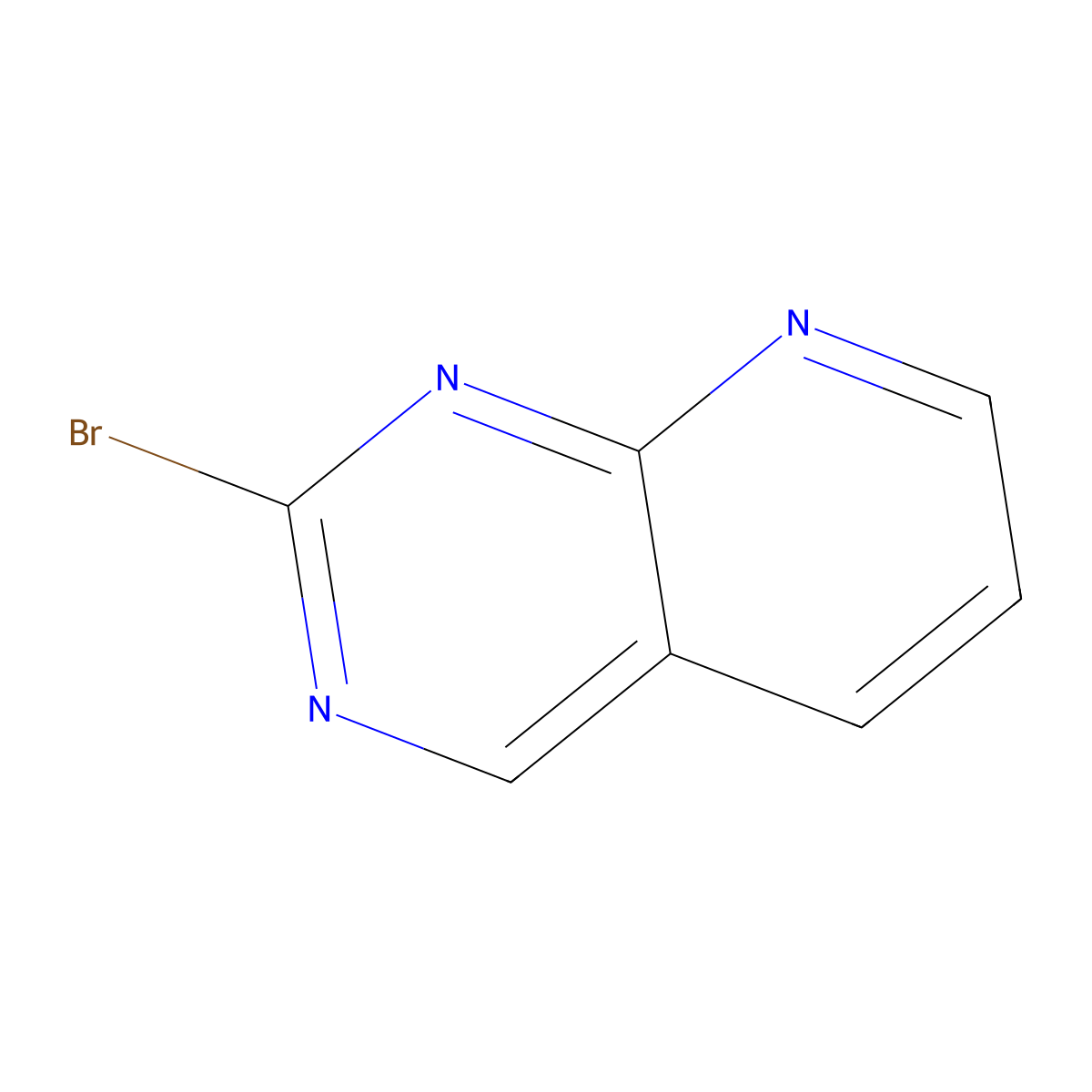 2-Bromopyrido[2,3-d]pyrimidine molecular structure, CAS 1713234-75-3