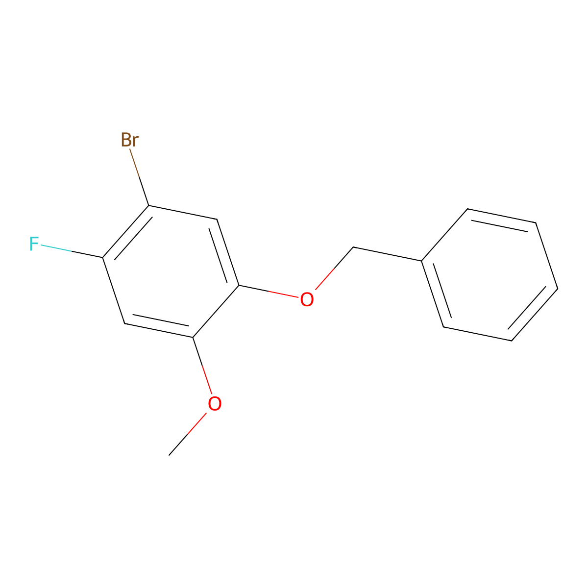 1-(Benzyloxy)-5-bromo-4-fluoro-2-methoxybenzene molecular structure, CAS 1713253-14-5