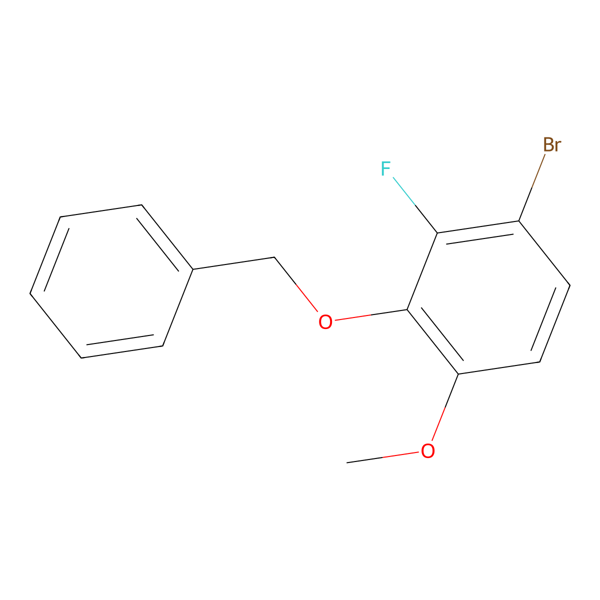 2-(Benzyloxy)-4-bromo-3-fluoro-1-methoxybenzene molecular structure, CAS 1713253-20-3
