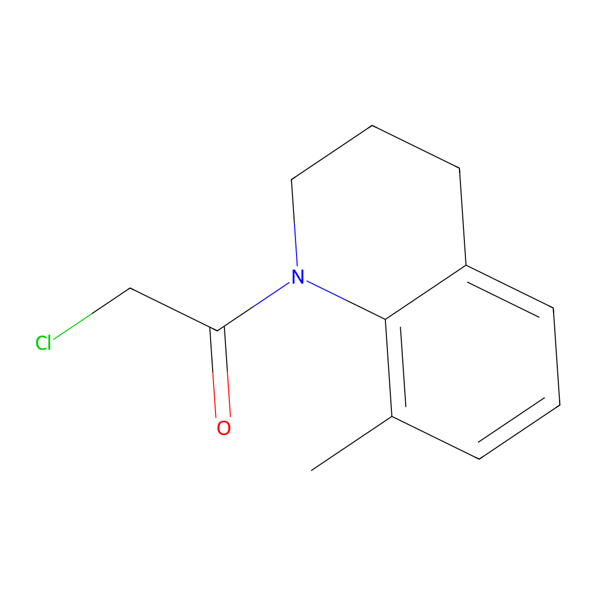 2-chloro-1-(8-methyl-3,4-dihydro-2H-quinolin-1-yl)ethanone molecular structure, CAS 17133-33-4
