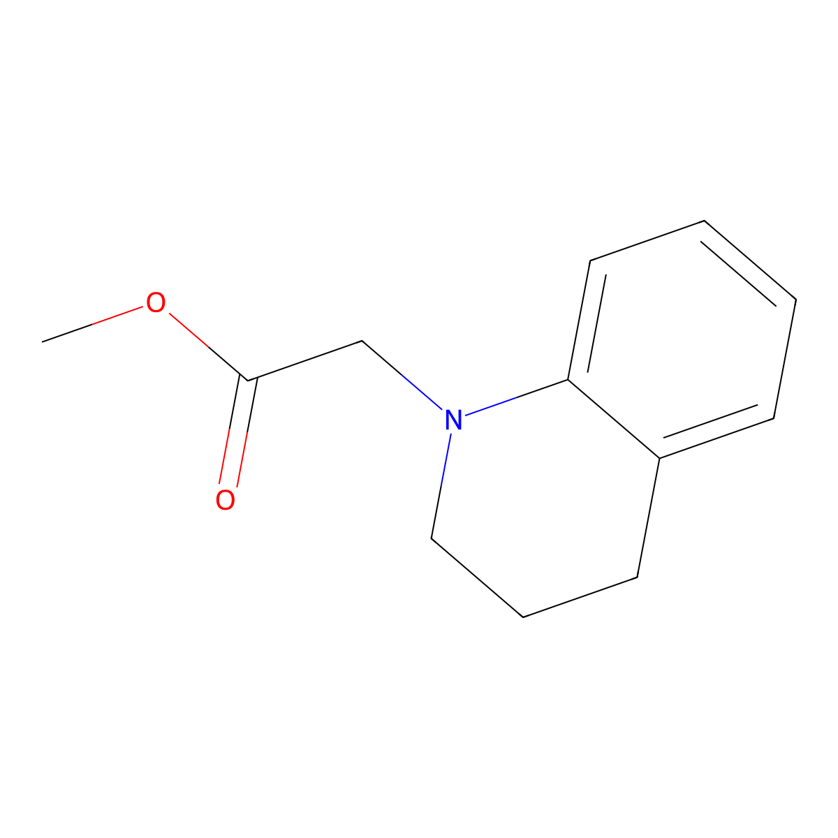 Methyl 2-(3,4-dihydroquinolin-1(2H)-yl)acetate molecular structure, CAS 17133-54-9