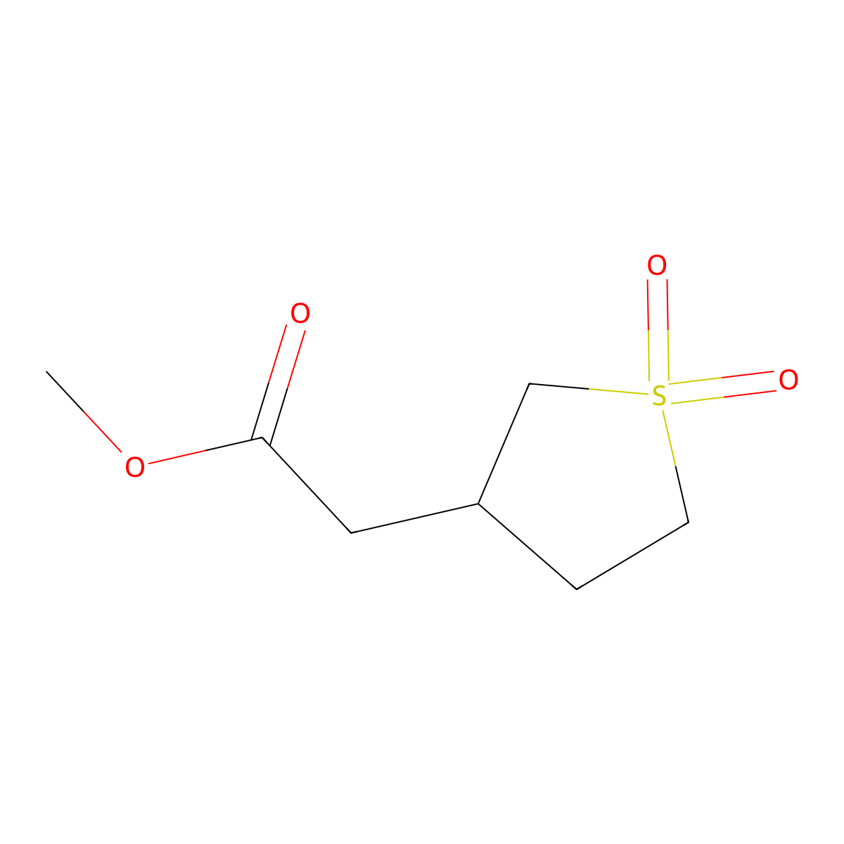 Methyl 2-(1,1-dioxo-1lambda6-thiolan-3-yl)acetate molecular structure, CAS 17133-70-9