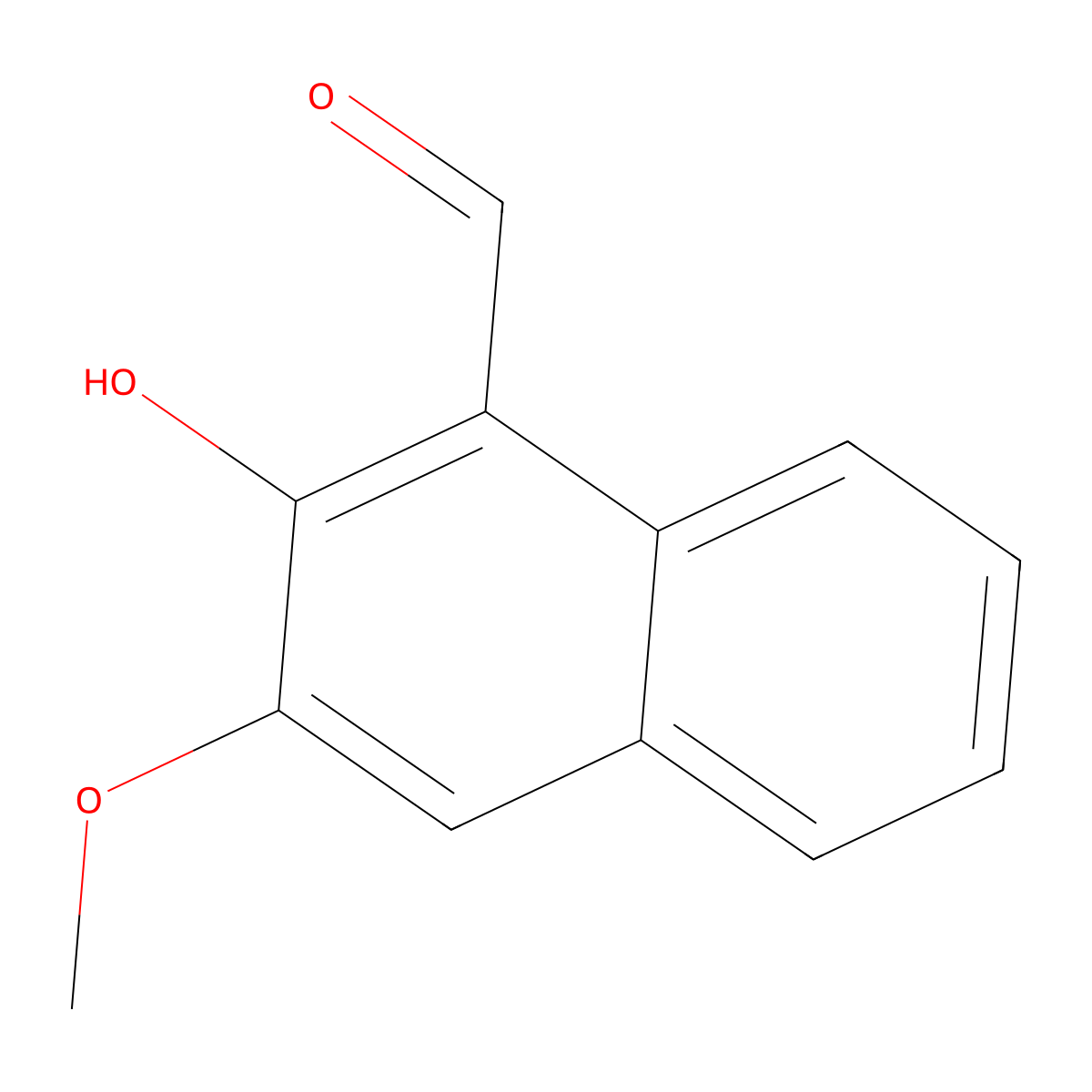 2-Hydroxy-3-methoxy-1-naphthaldehyde molecular structure, CAS 17133-82-3