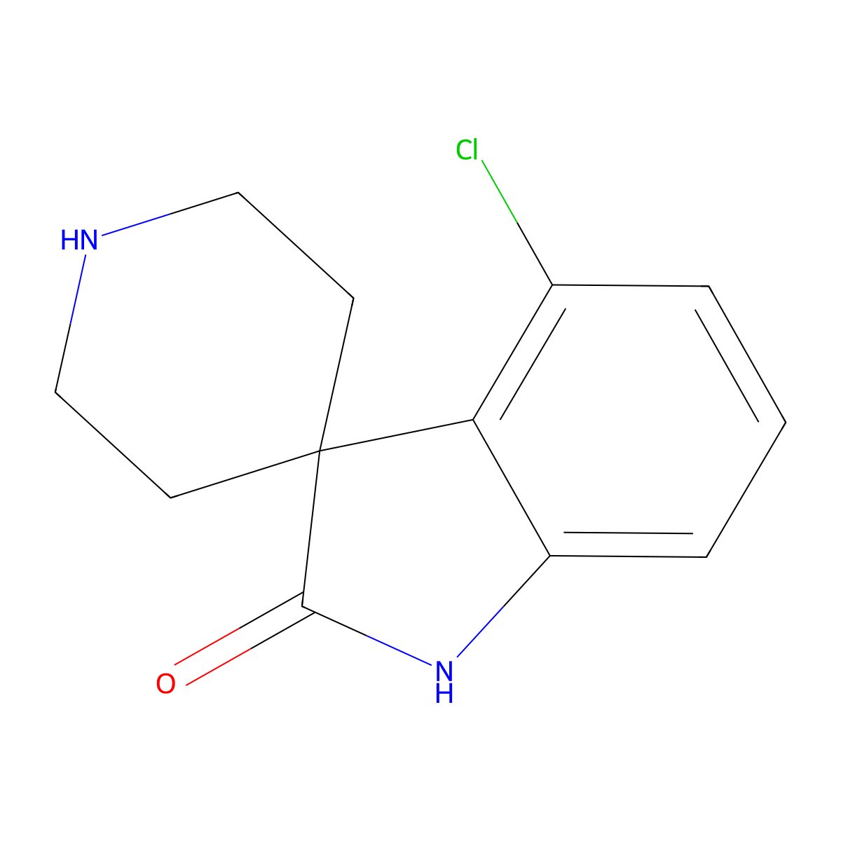 4-Chlorospiro[indoline-3,4'-piperidin]-2-one molecular structure, CAS 1713316-46-1