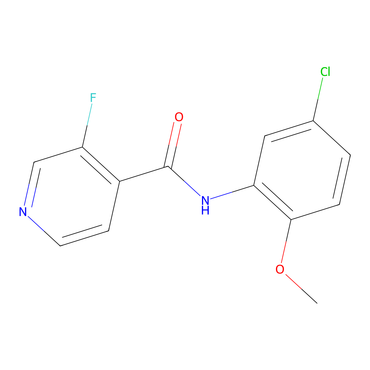 N-(5-chloro-2-methoxyphenyl)-3-fluoropyridine-4-carboxamide molecular structure, CAS 1713356-32-1