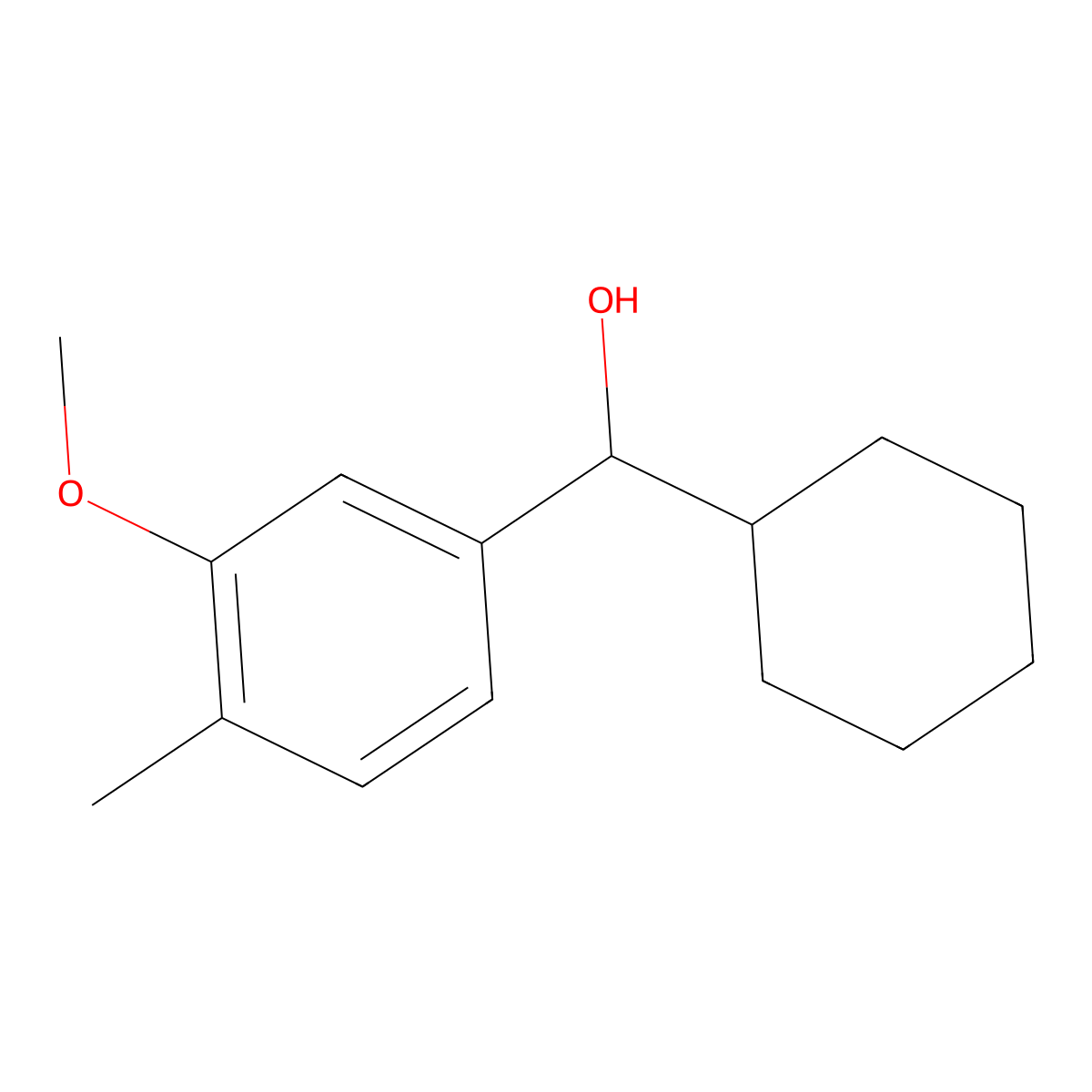 alpha-Cyclohexyl-3-methoxy-4-methylbenZenemethanol molecular structure, CAS 1713392-09-6