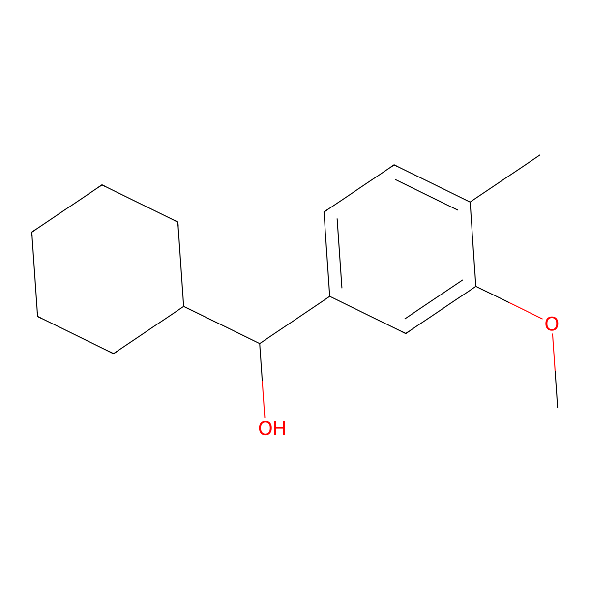 alpha-Cyclohexyl-3-methoxy-4-methylbenZenemethanol molecular structure, CAS 1713392-09-6