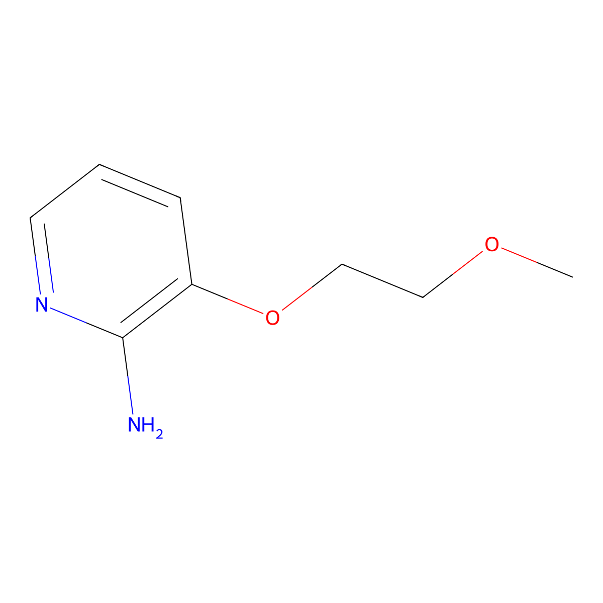 3-(2-Methoxyethoxy)pyridin-2-amine molecular structure, CAS 171346-70-6