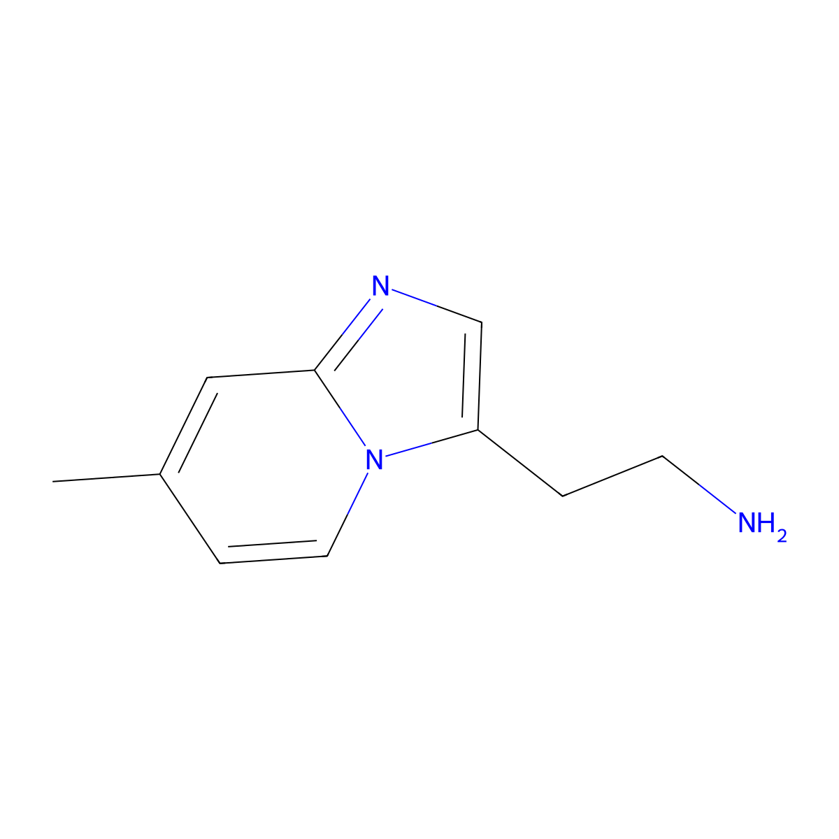 2-(7-Methylimidazo[1,2-a]pyridin-3-yl)ethanamine molecular structure, CAS 171346-86-4