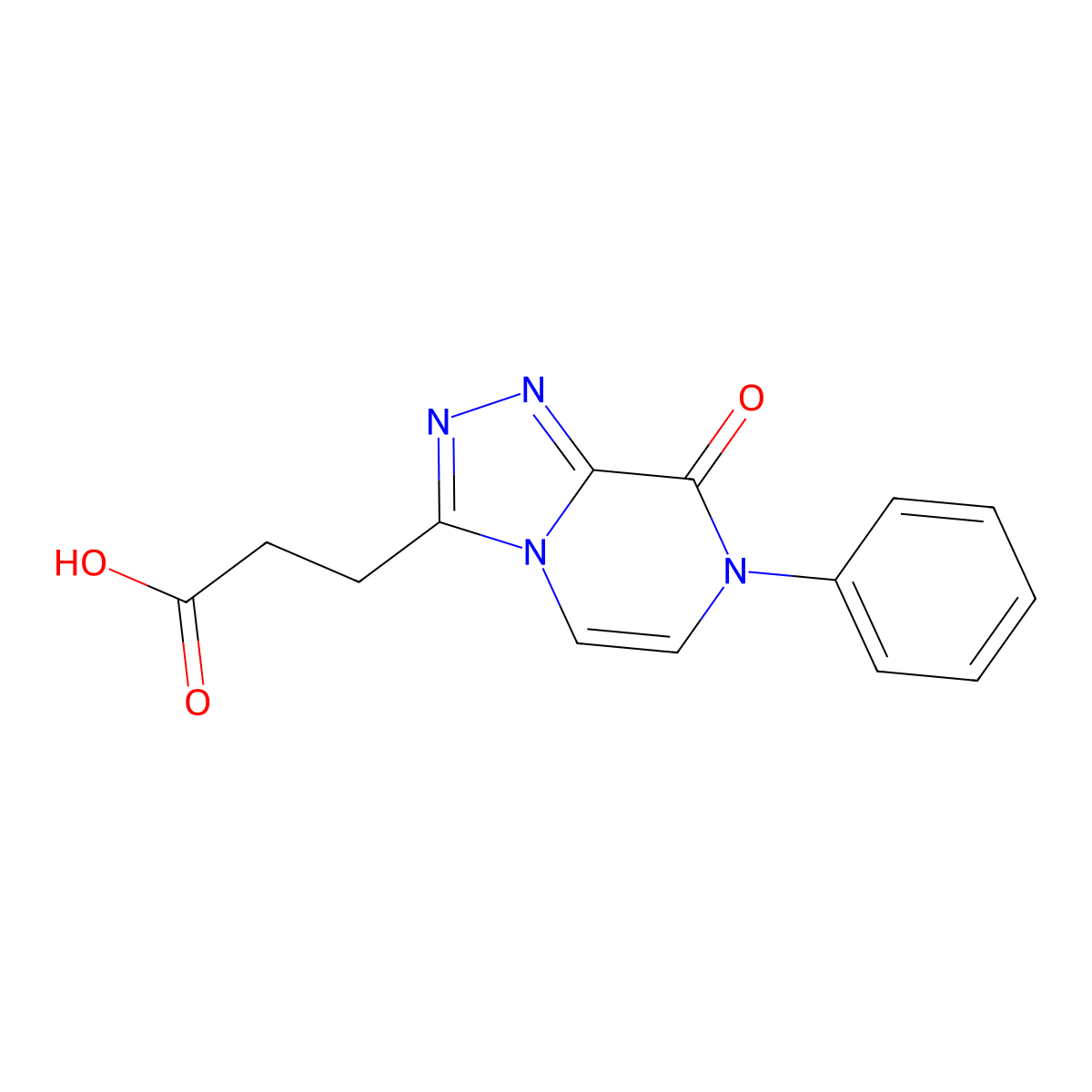 3-{8-oxo-7-phenyl-7H,8H-[1,2,4]triazolo[4,3-a]pyrazin-3-yl}propanoic acid molecular structure, CAS 1713463-01-4