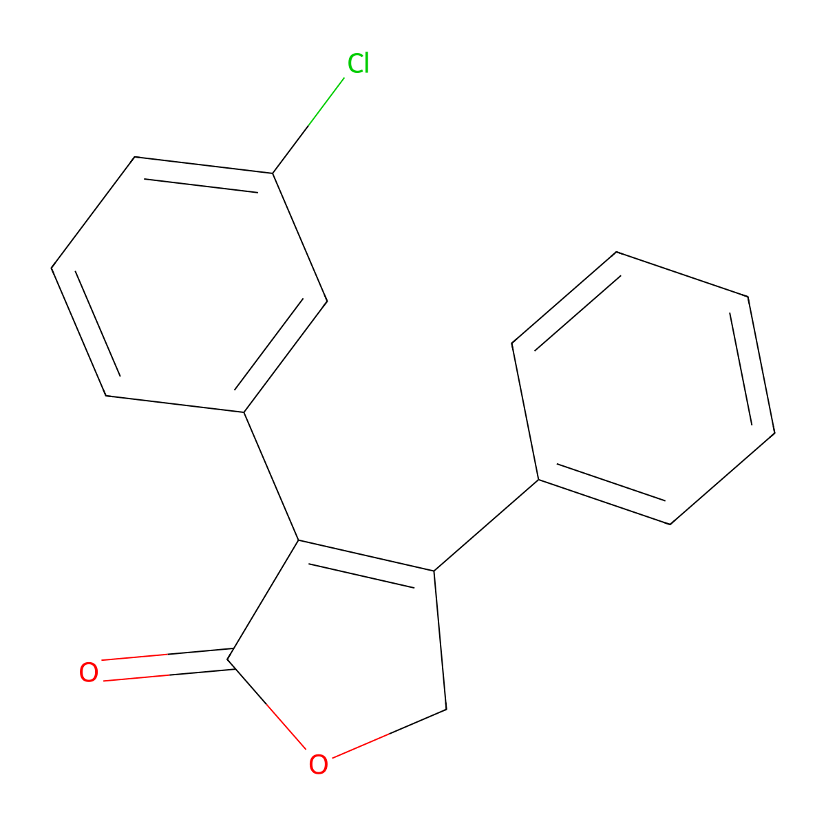 3-(3-Chlorophenyl)-4-phenylfuran-2(5H)-one molecular structure, CAS 1713463-32-1