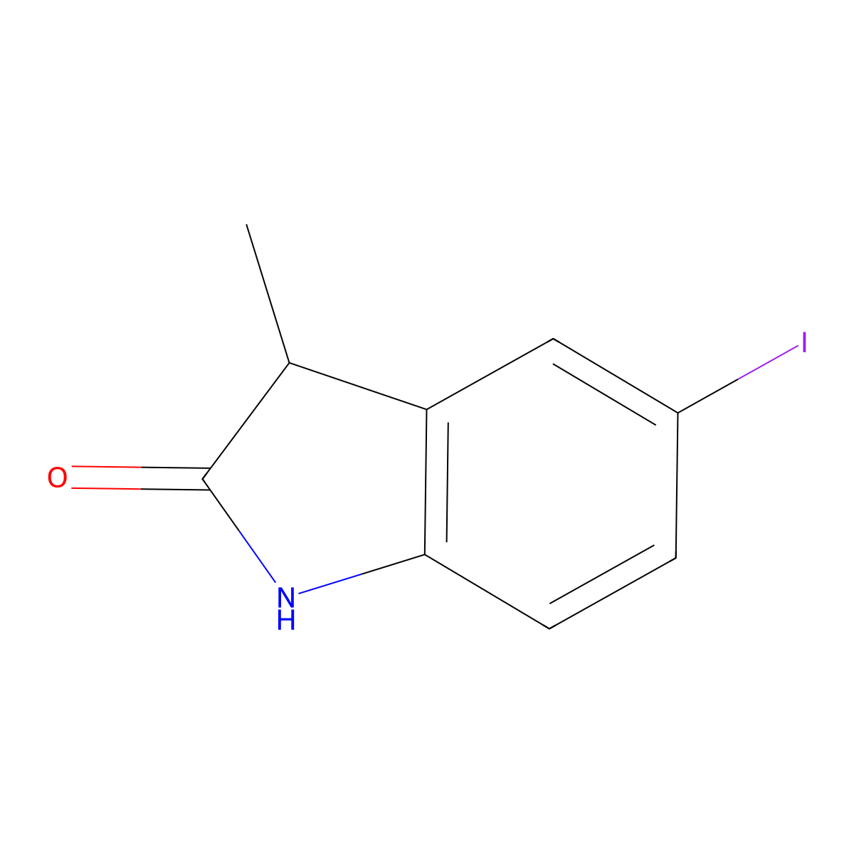 5-Iodo-3-methylindolin-2-one molecular structure, CAS 1713477-58-7