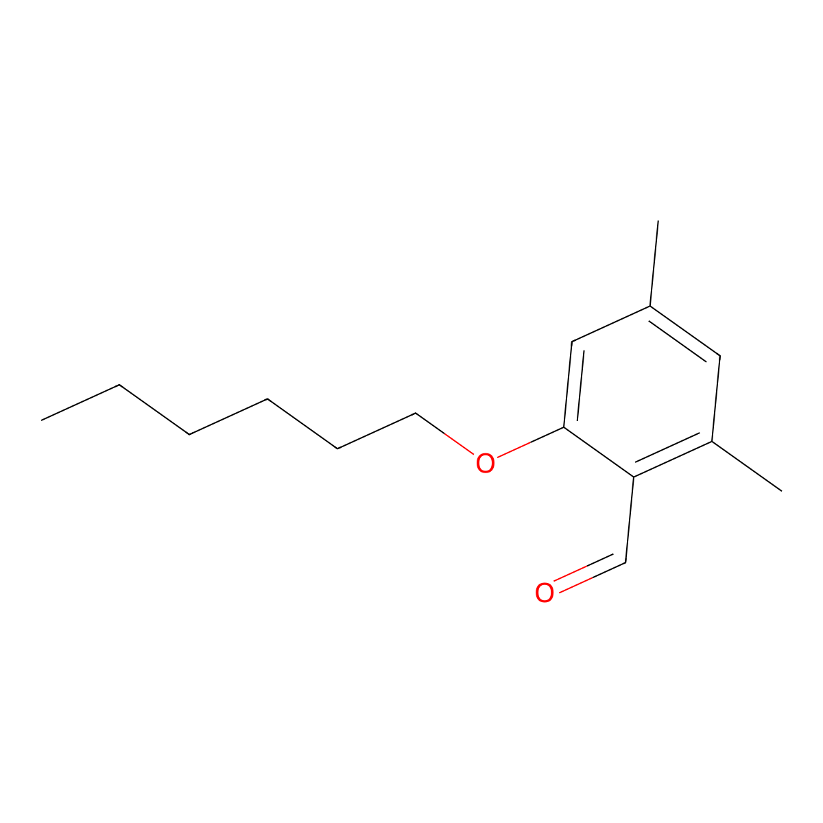 2-Hexyloxy-4,6-dimethyl-benzaldehyde molecular structure, CAS 1713477-67-8
