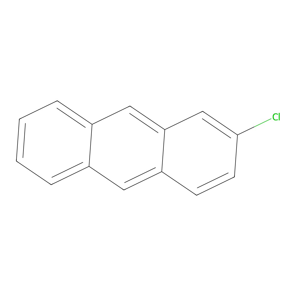 2-Chloroanthracene molecular structure, CAS 17135-78-3