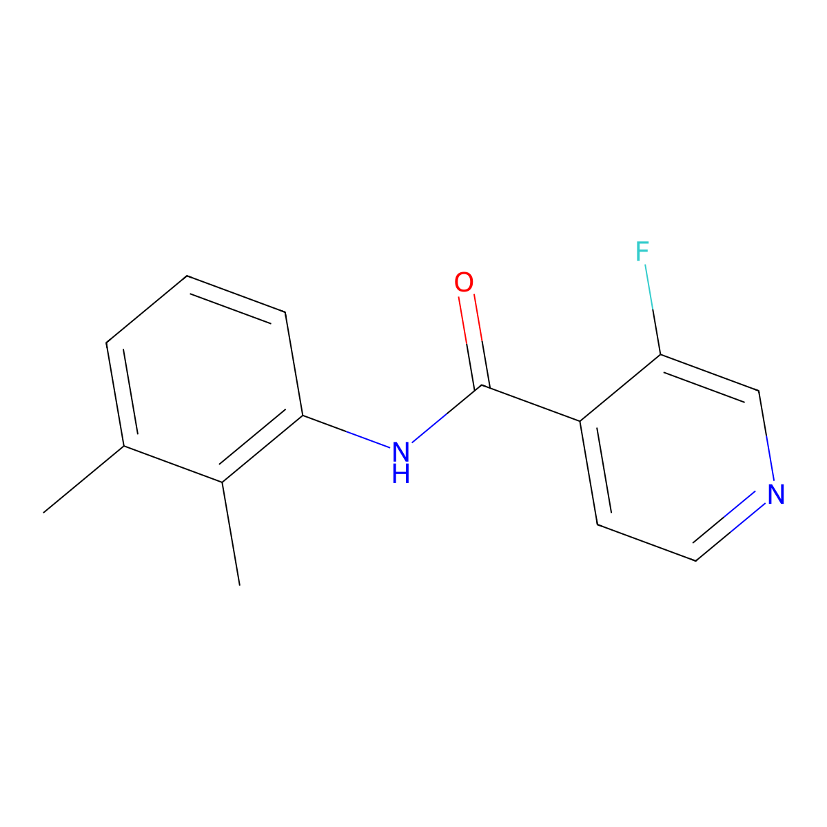 N-(2,3-dimethylphenyl)-3-fluoropyridine-4-carboxamide molecular structure, CAS 1713509-69-3