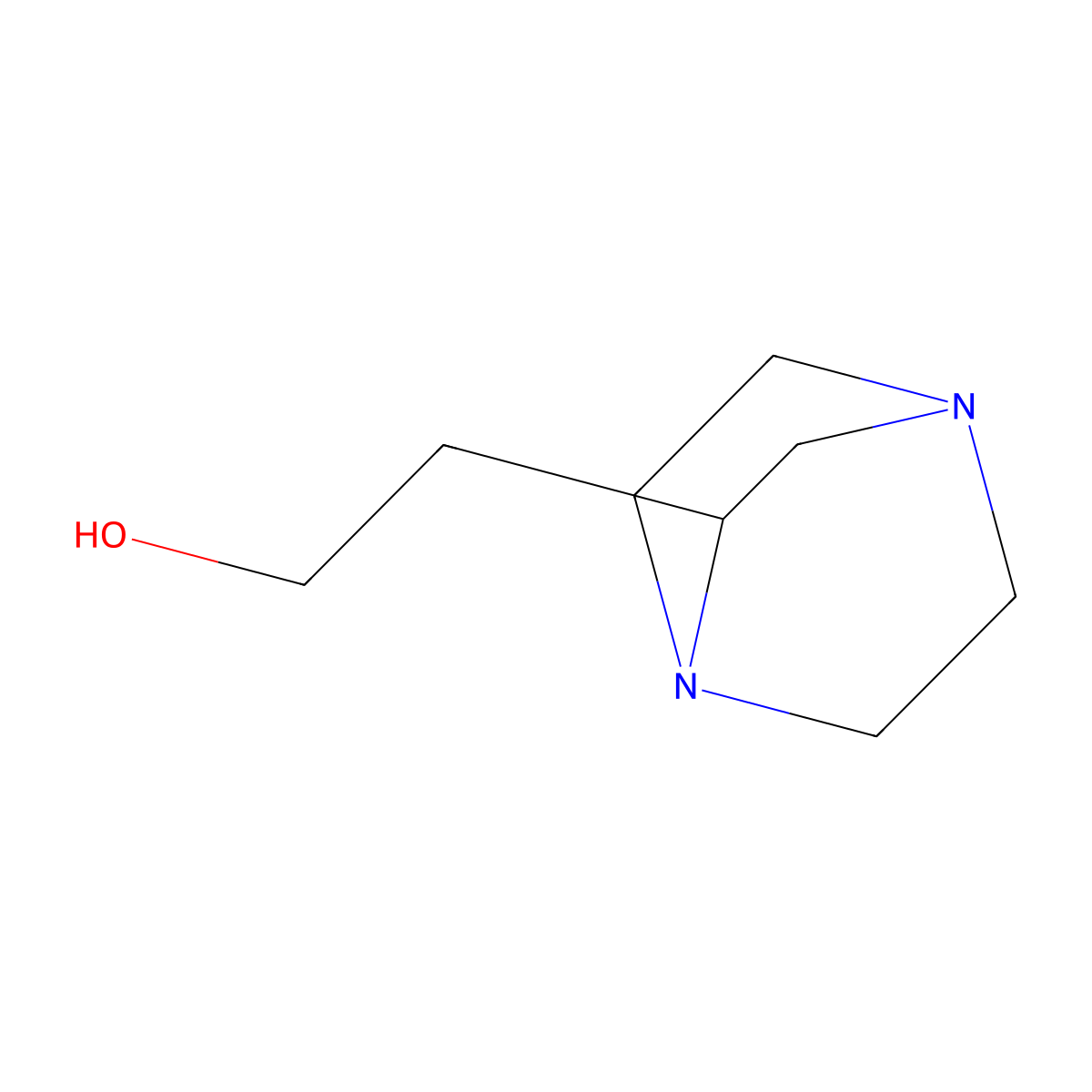2-(1,4-Diazabicyclo[2.2.2]octan-2-yl)ethan-1-ol molecular structure, CAS 171351-27-2