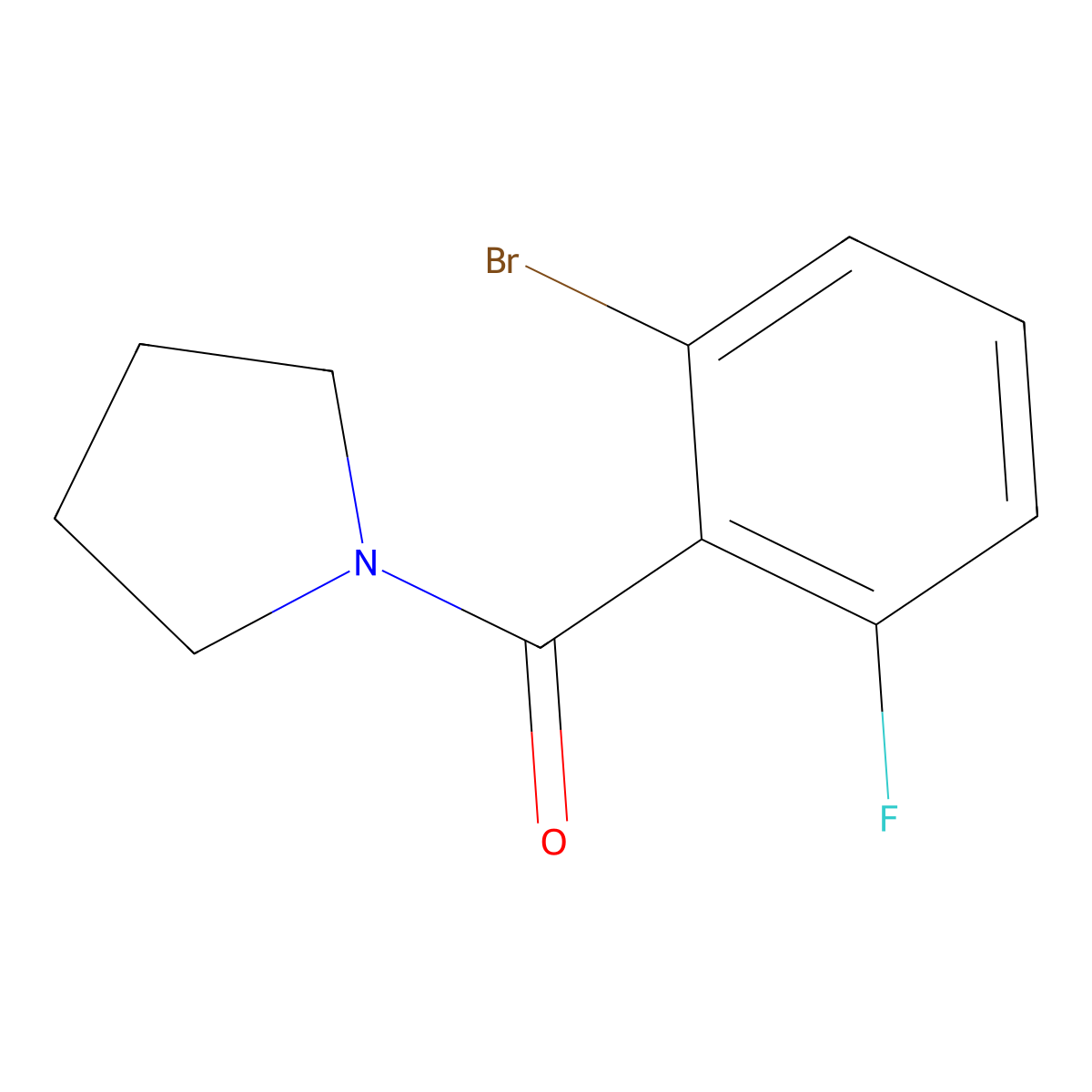 1-(2-Bromo-6-fluorobenzoyl)pyrrolidine molecular structure, CAS 1713564-57-8