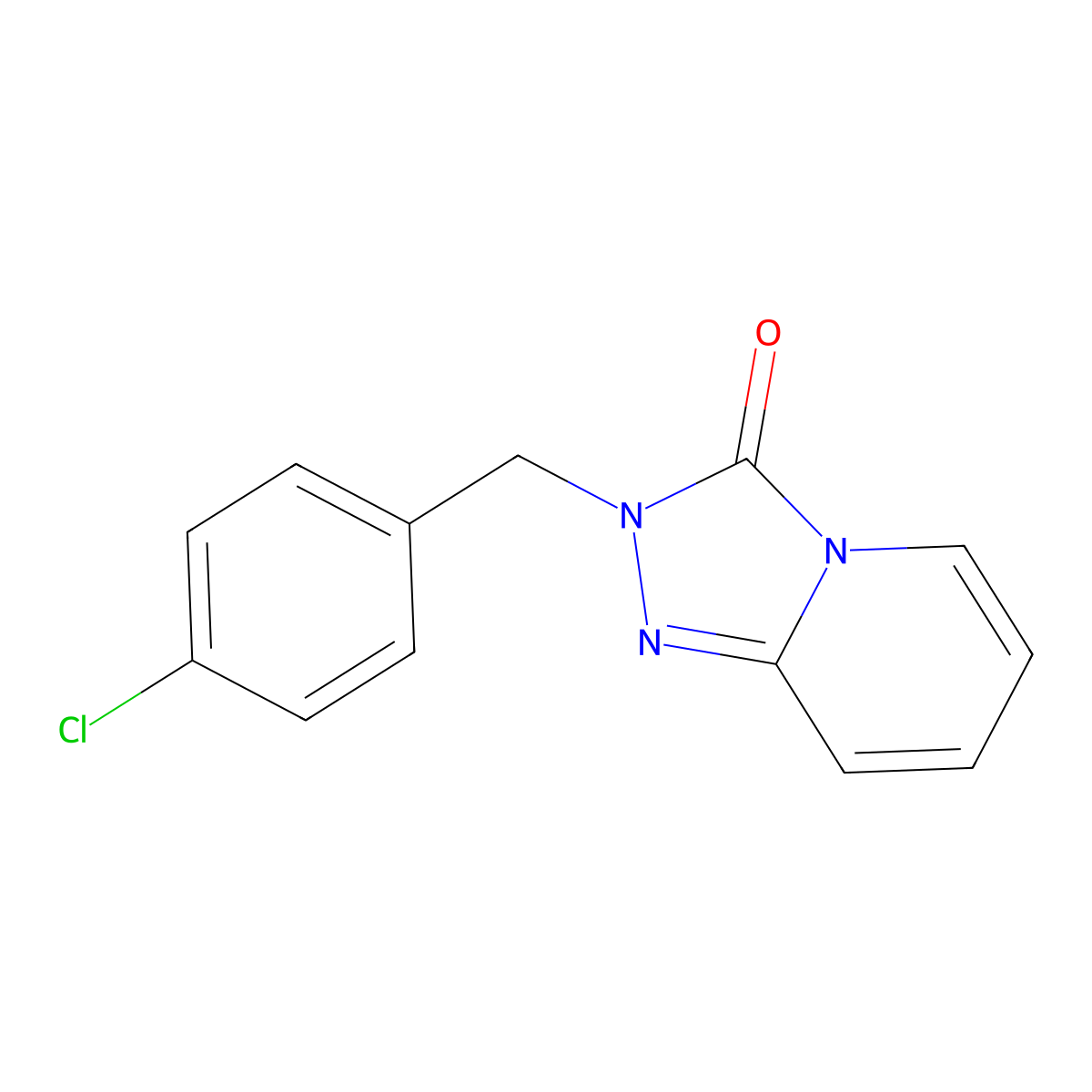 2-[(4-chlorophenyl)methyl]-2H,3H-[1,2,4]triazolo[4,3-a]pyridin-3-one molecular structure, CAS 1713577-66-2