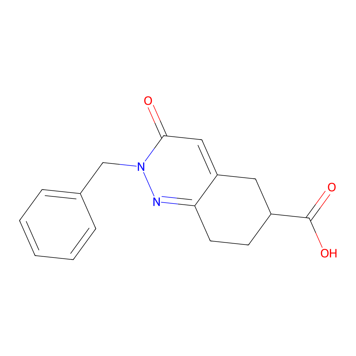 2-Benzyl-3-oxo-2,3,5,6,7,8-hexahydrocinnoline-6-carboxylic acid molecular structure, CAS 1713588-31-8