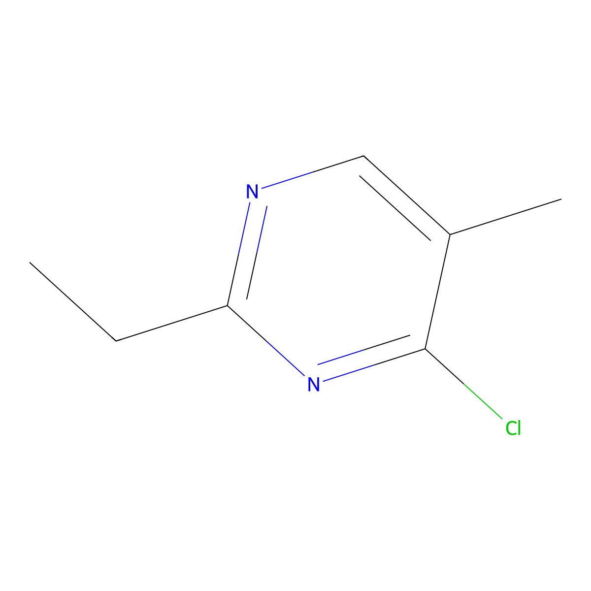 4-Chloro-2-ethyl-5-methylpyrimidine molecular structure, CAS 1713589-48-0