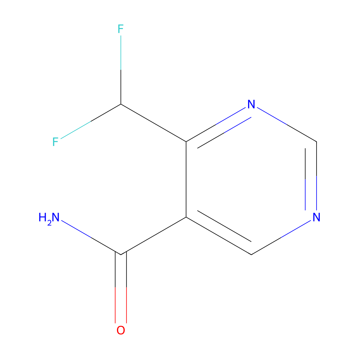 4-(Difluoromethyl)pyrimidine-5-carboxamide molecular structure, CAS 1713589-72-0