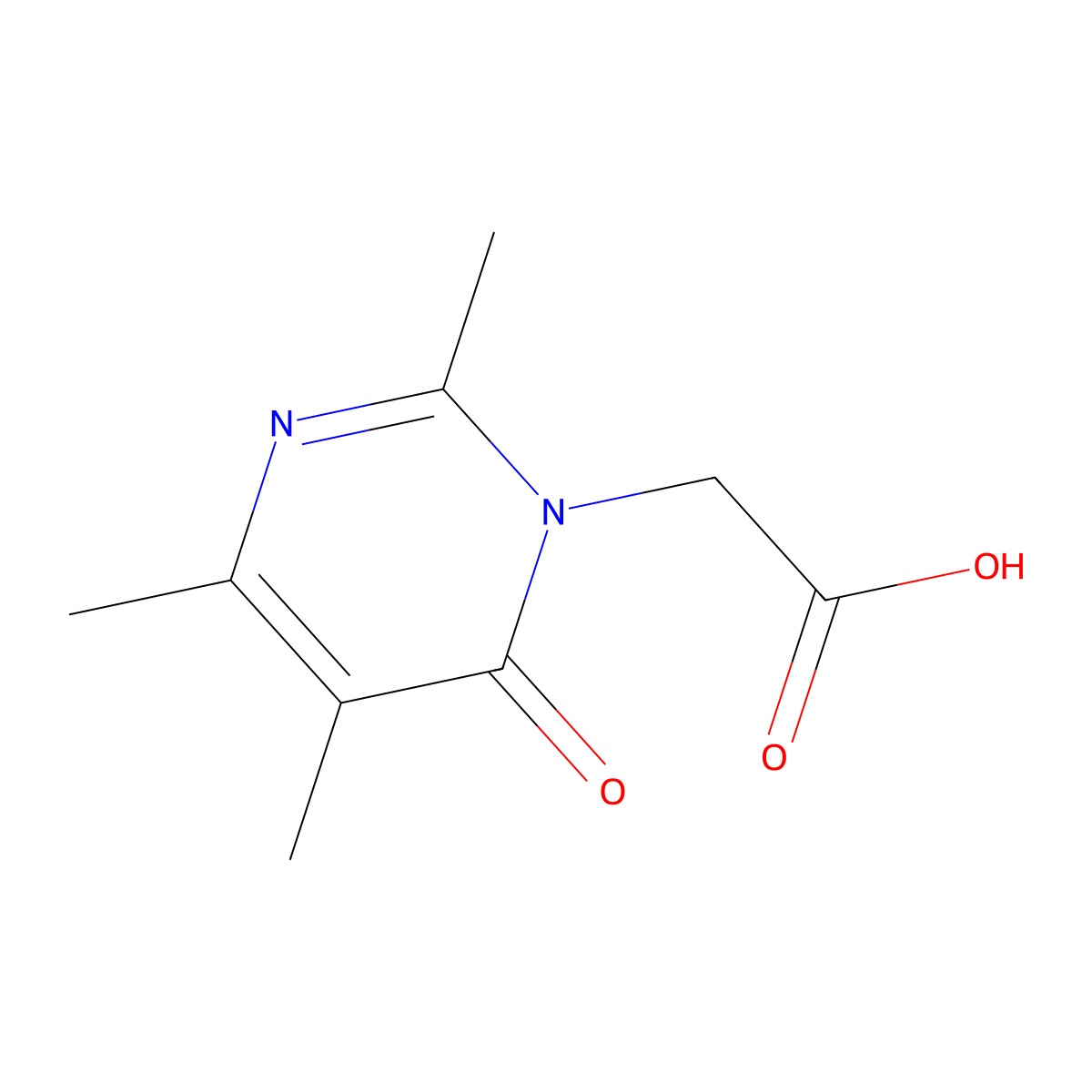 2-(2,4,5-Trimethyl-6-oxopyrimidin-1(6H)-yl)acetic acid molecular structure, CAS 1713590-56-7