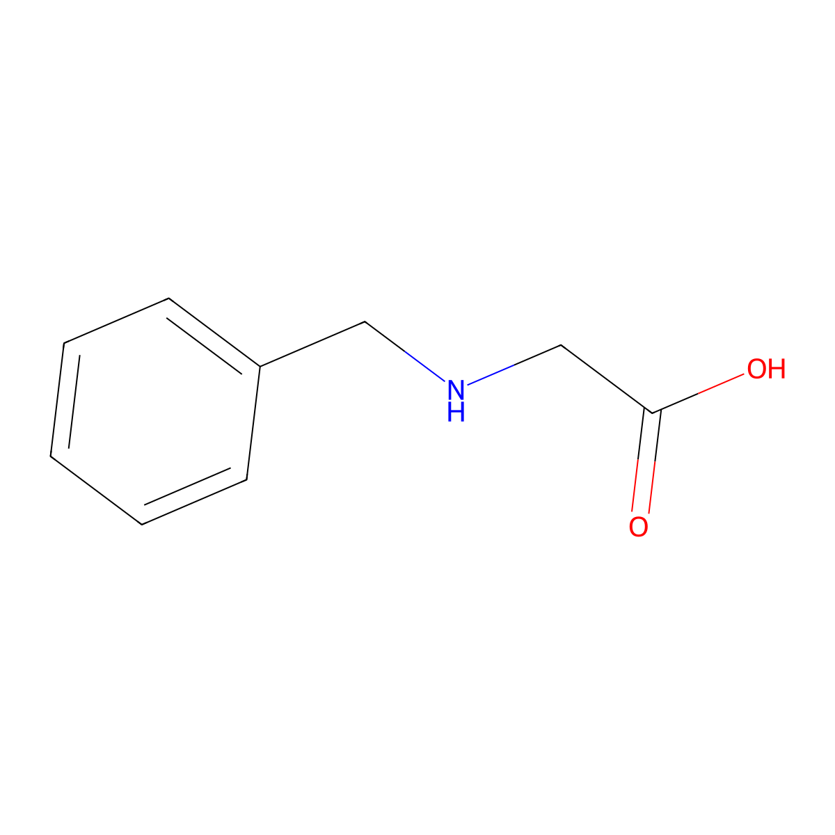 2-(Benzylamino)acetic acid molecular structure, CAS 17136-36-6
