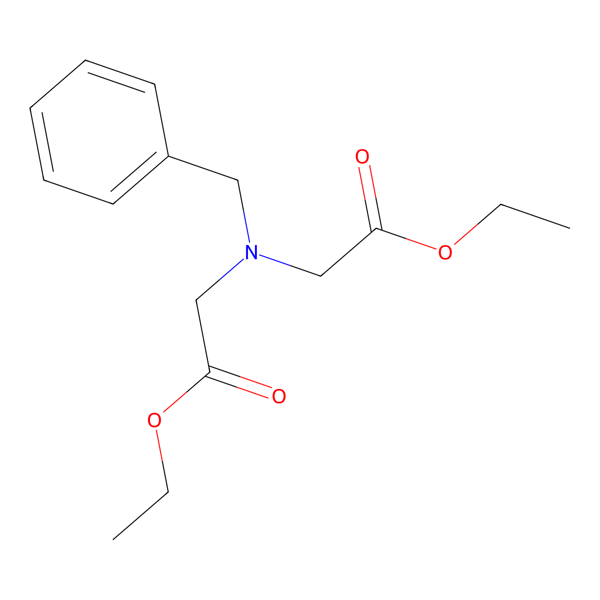 Diethyl benzyliminodiacetate molecular structure, CAS 17136-37-7