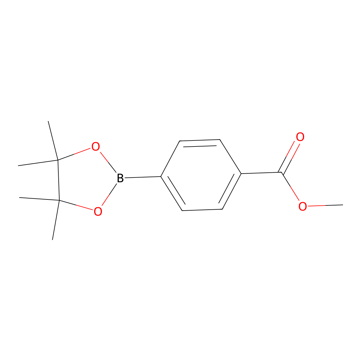 Methyl 4-(4,4,5,5-tetramethyl-1,3,2-dioxaborolan-2-yl)benzoate molecular structure, CAS 17136-80-0
