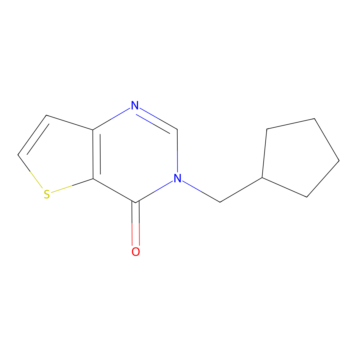 3-(cyclopentylmethyl)-3H,4H-thieno[3,2-d]pyrimidin-4-one molecular structure, CAS 1713607-68-1
