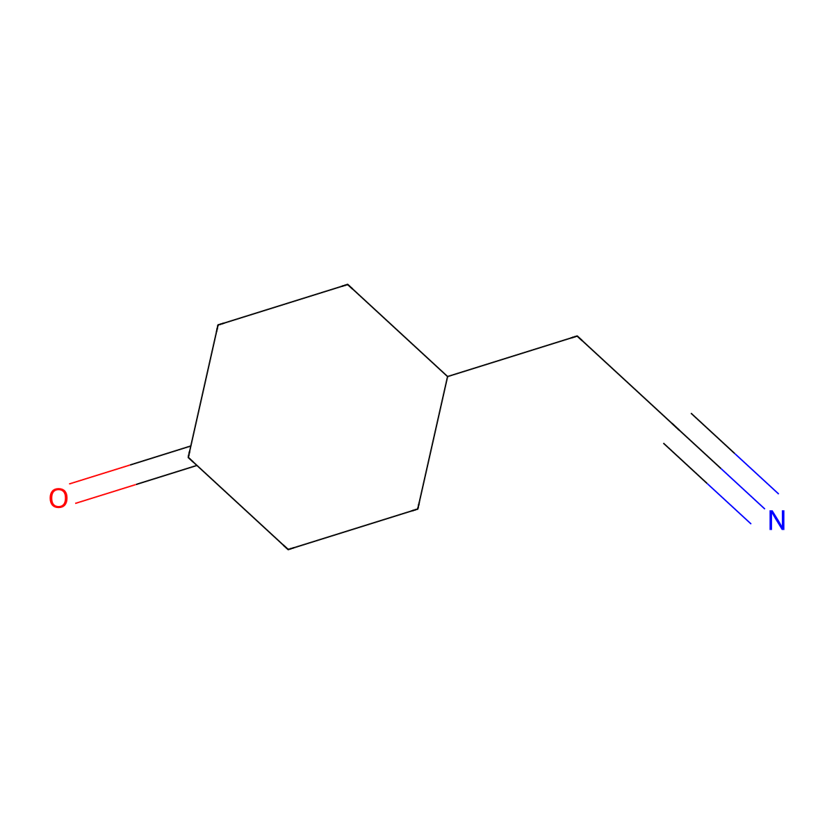 2-(4-Oxocyclohexyl)acetonitrile molecular structure, CAS 171361-56-1