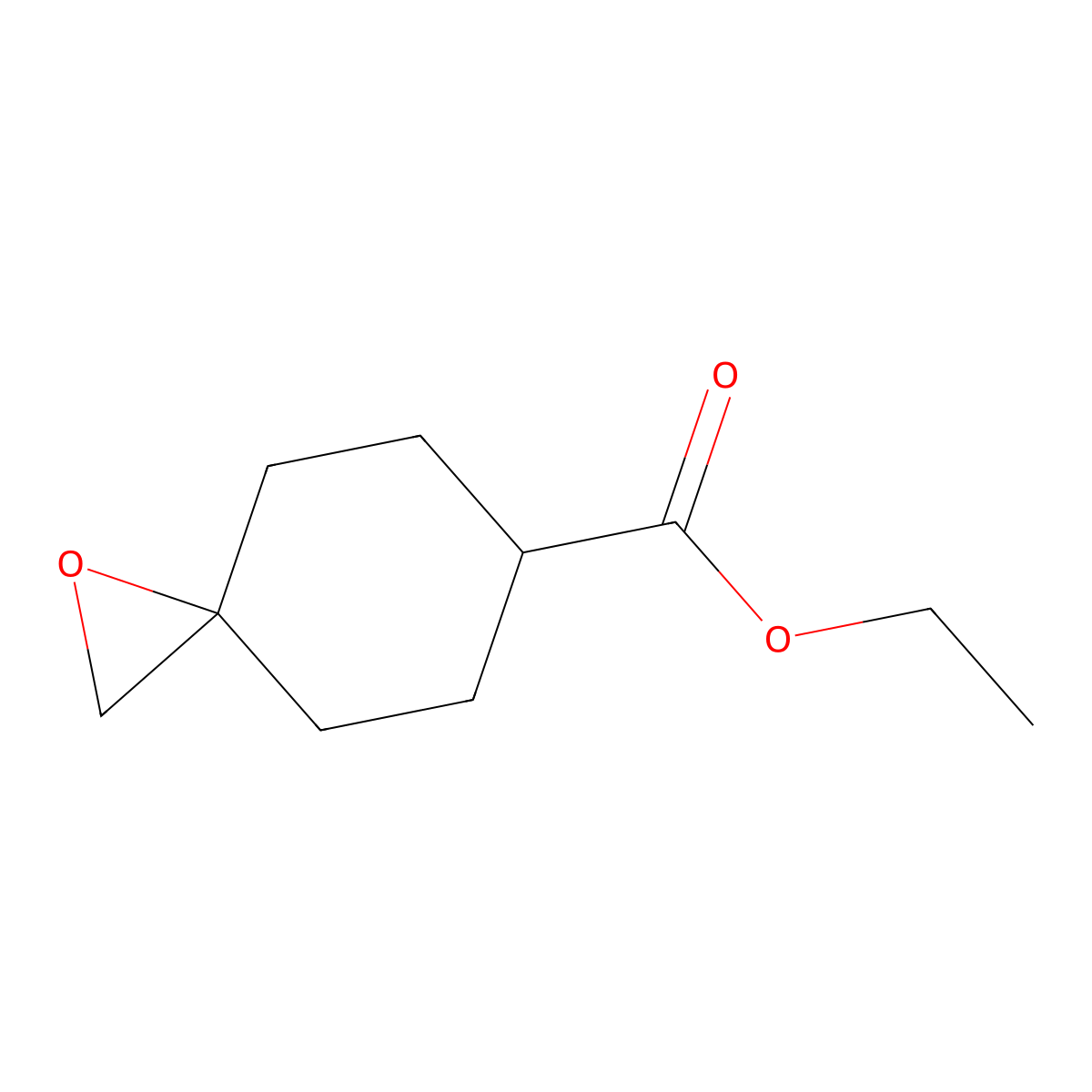 Ethyl 1-oxaspiro(2.5)octane-6-carboxylate molecular structure, CAS 171361-65-2