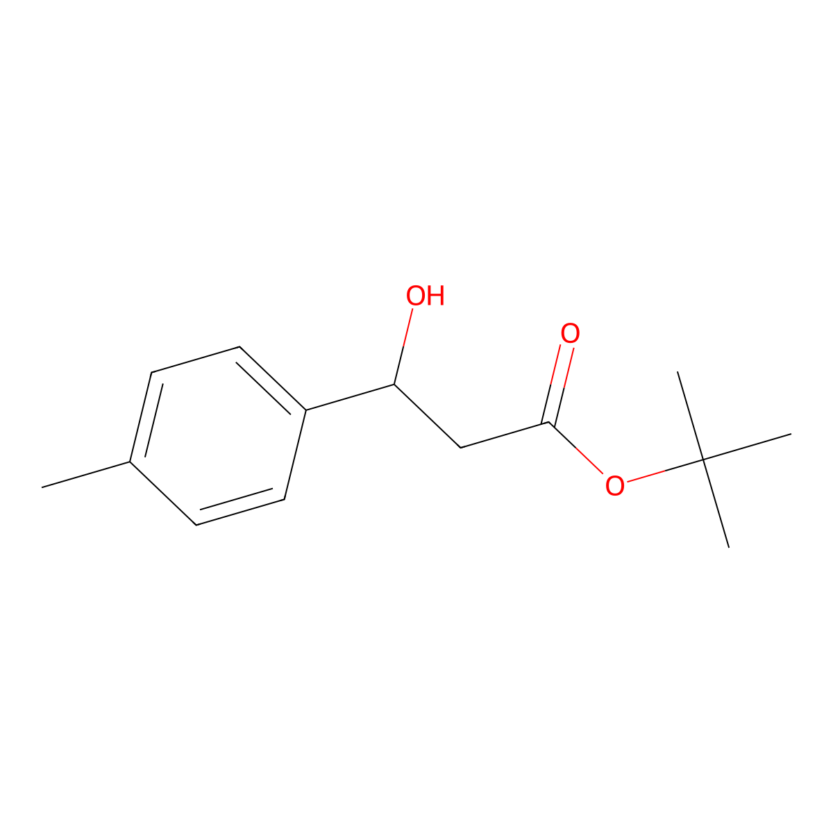 1,1-Dimethylethyl beta-hydroxy-4-methylbenZenepropanoate molecular structure, CAS 171362-44-0