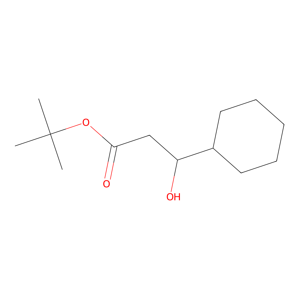 Tert-butyl 3-cyclohexyl-3-hydroxypropanoate molecular structure, CAS 171362-46-2