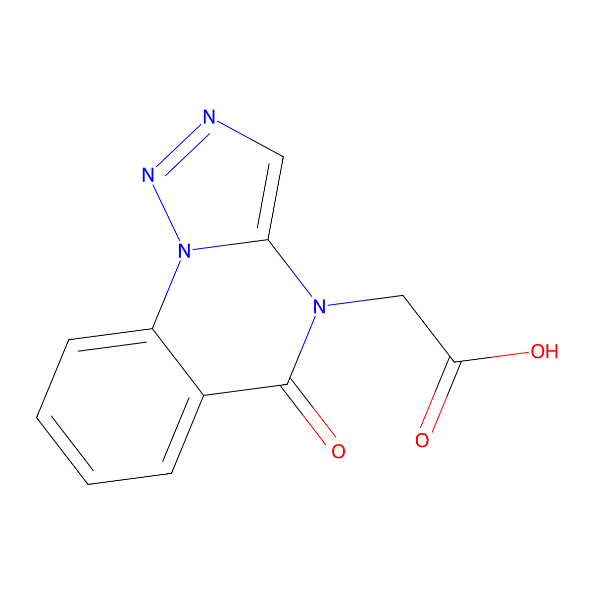 2-{5-oxo-4H,5H-[1,2,3]triazolo[1,5-a]quinazolin-4-yl}acetic acid molecular structure, CAS 1713639-18-9
