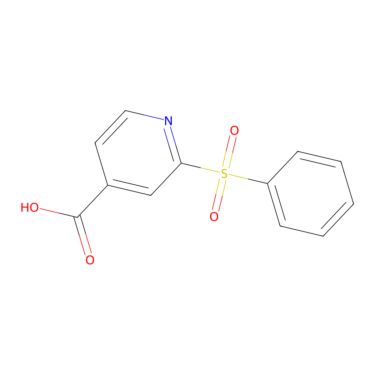 2-(Phenylsulfonyl)isonicotinic acid molecular structure, CAS 1713639-83-8