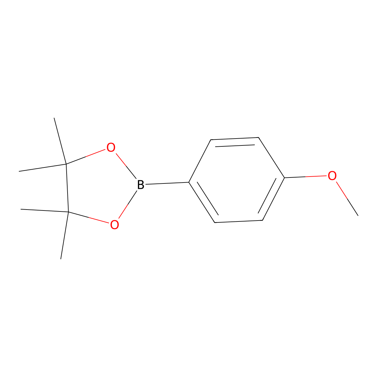 2-(4-Methoxyphenyl)-4,4,5,5-tetramethyl-1,3,2-dioxaborolane molecular structure, CAS 171364-79-7