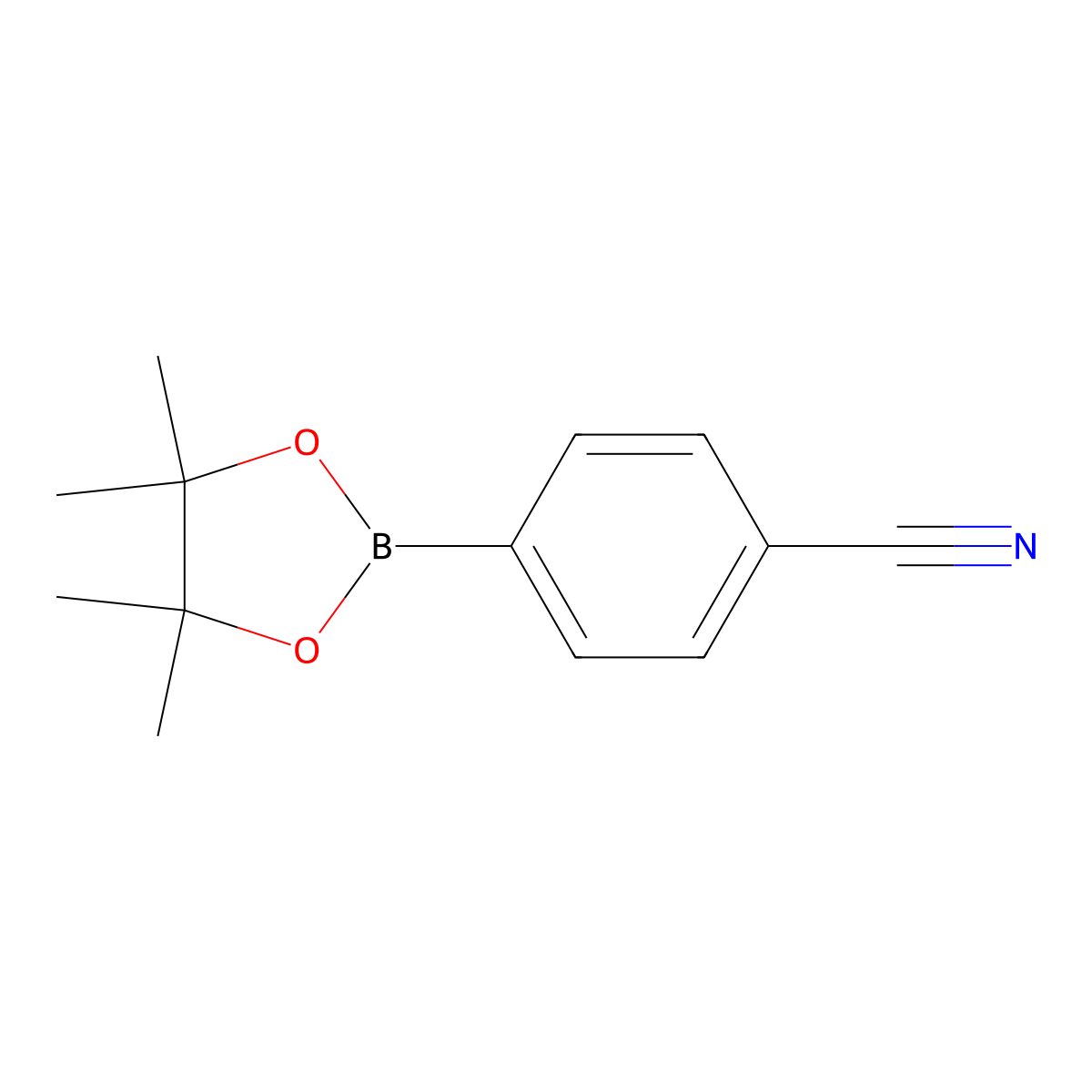 4-(4,4,5,5-Tetramethyl-1,3,2-dioxaborolan-2-yl)benzonitrile molecular structure, CAS 171364-82-2
