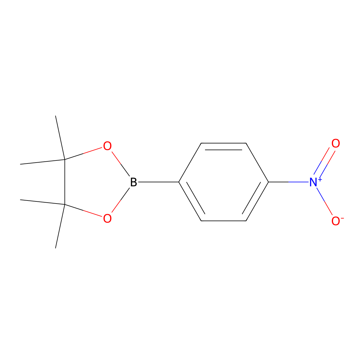 4,4,5,5-Tetramethyl-2-(4-nitrophenyl)-1,3,2-dioxaborolane molecular structure, CAS 171364-83-3
