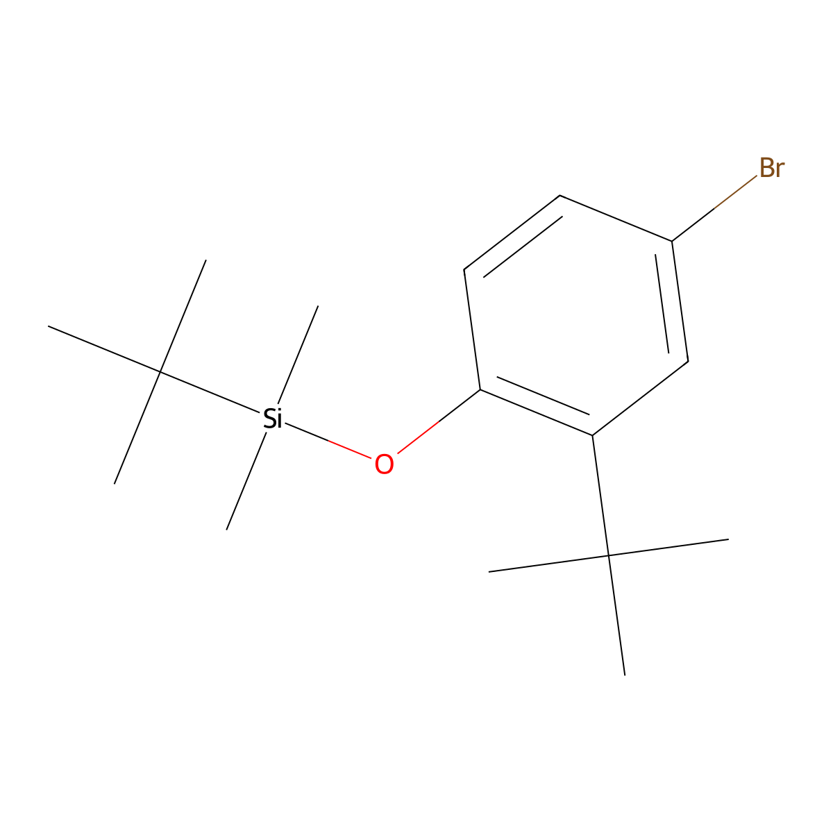 (4-Bromo-2-tert-butylphenoxy)(tert-butyl)dimethylsilane molecular structure, CAS 171365-80-3