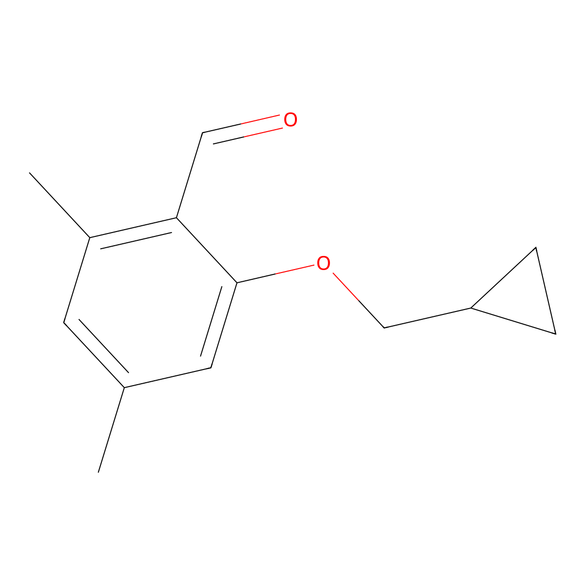 2-(Cyclopropylmethoxy)-4,6-dimethylbenzaldehyde molecular structure, CAS 1713655-46-9
