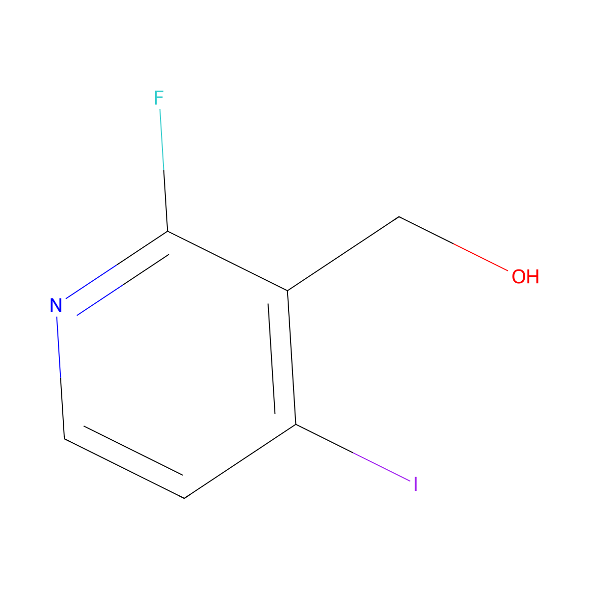 (2-Fluoro-4-iodopyridin-3-yl)methanol molecular structure, CAS 171366-19-1