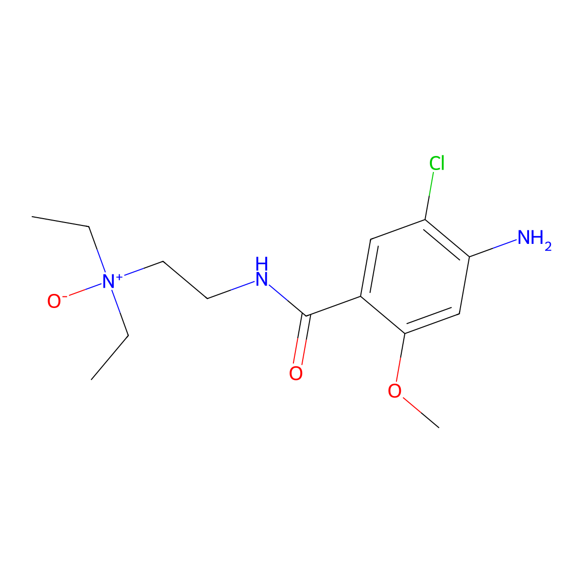 Metoclopramide N-oxide molecular structure, CAS 171367-22-9