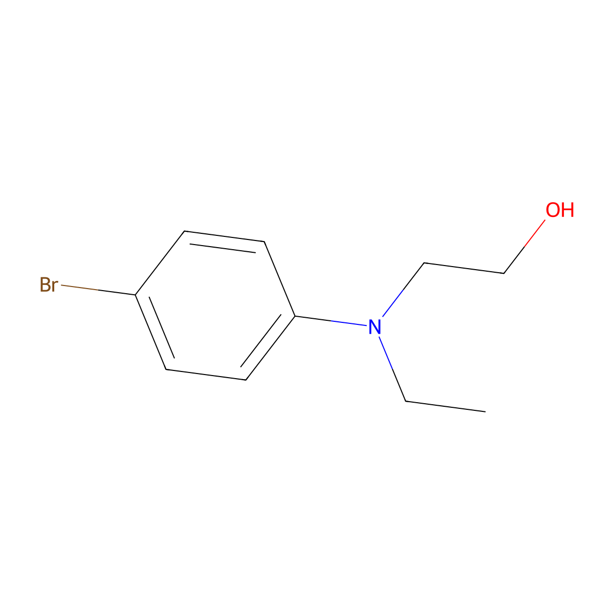 N-Ethyl-N-(beta-hydroxyethyl)-4-bromoaniline molecular structure, CAS 171368-35-7