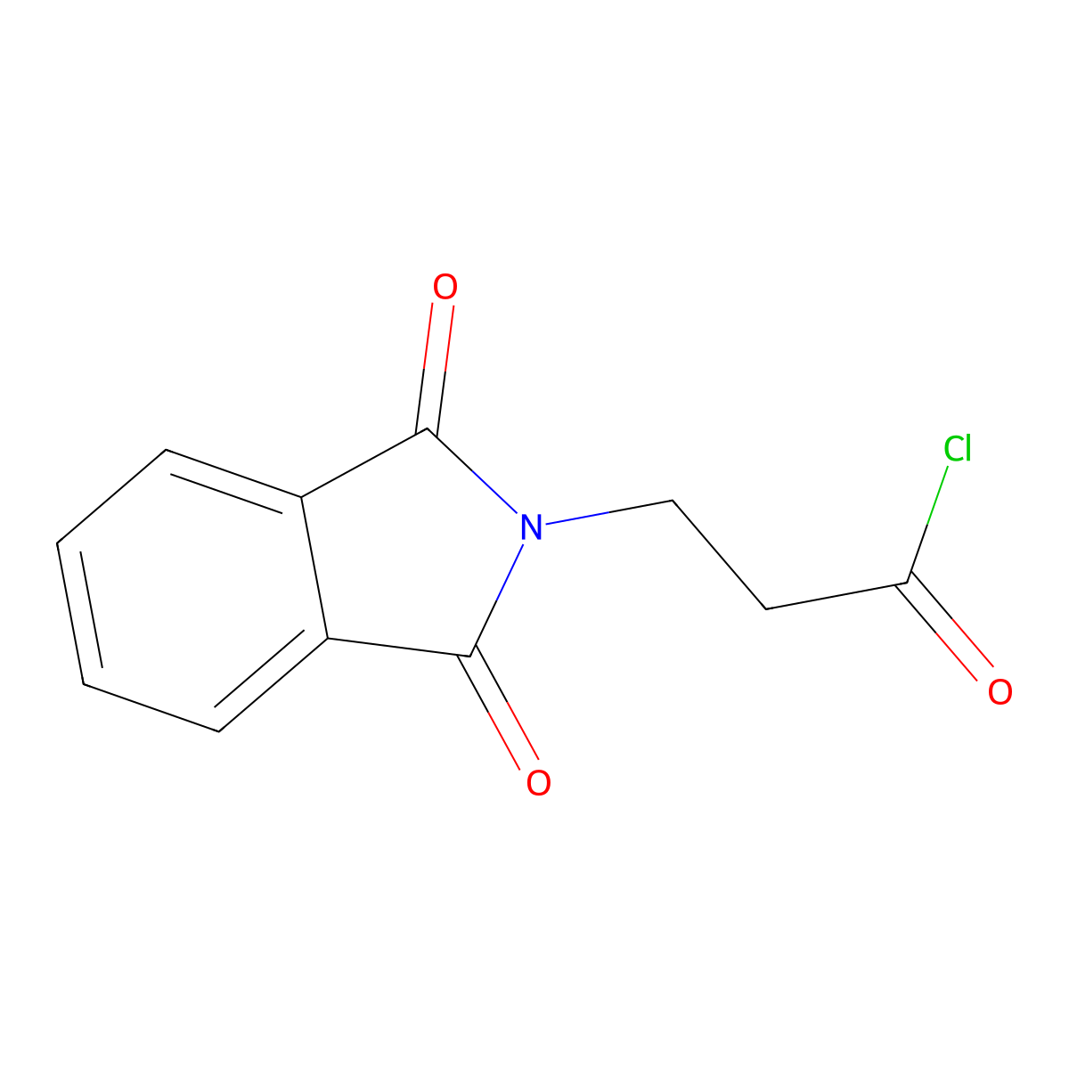 1,3-dihydro-1,3-dioxo-2H-isoindole-2-propionyl chloride molecular structure, CAS 17137-11-0