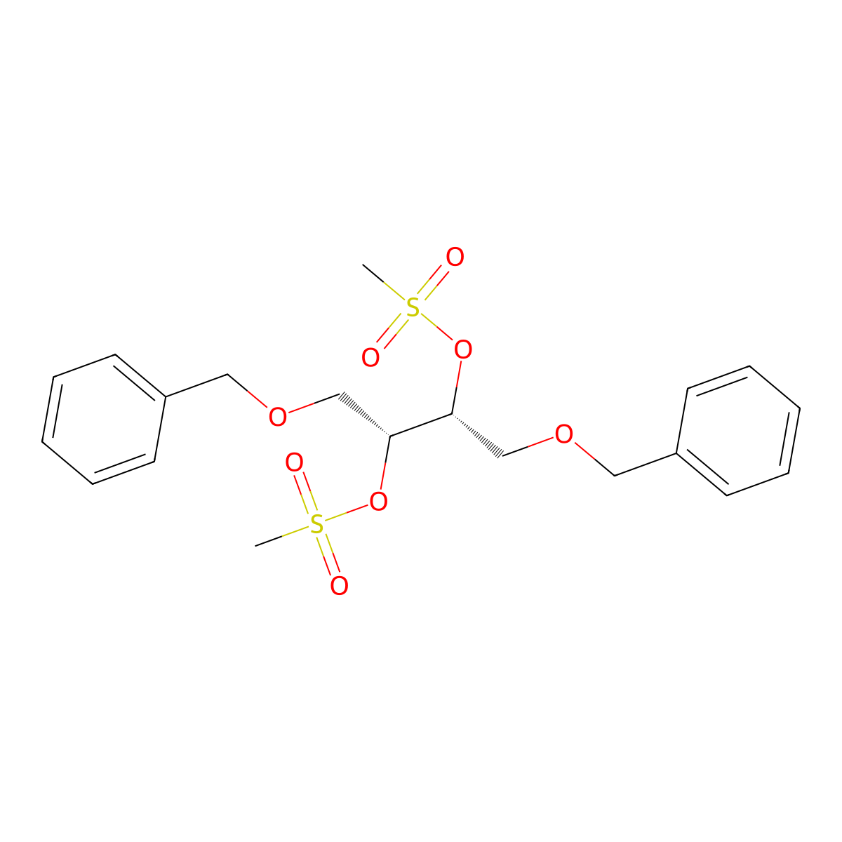 (2r,3r)-1,4-Bis(benzyloxy)butane-2,3-diyl dimethanesulfonate molecular structure, CAS 17137-54-1